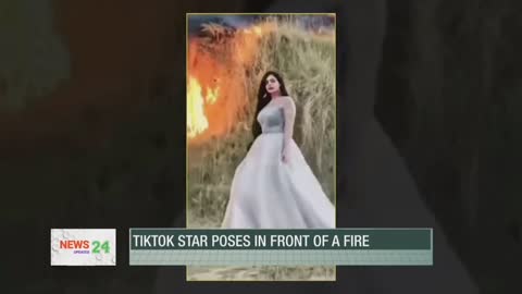 Pakisthani Tiktok Star Faces Backlash for posing Next to Forest Fire | News Updates 24