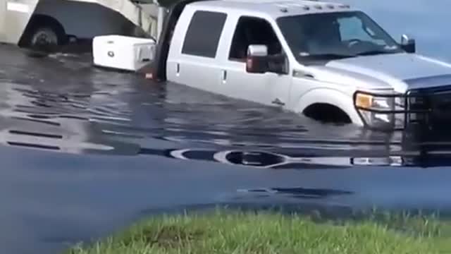 driver crosses a river. he did well or badly, check it out?