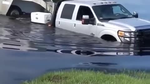 driver crosses a river. he did well or badly, check it out?