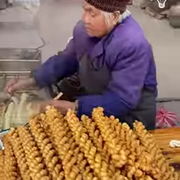 Making a traditional Chinese snack!