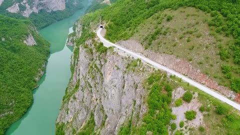 snow mountain bridge