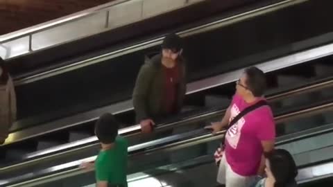 GAY ESCALATOR PRANK