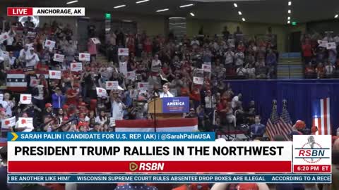 Sarah Palin speaks at Trump Rally in Alaska(July 9) #TrumpWon