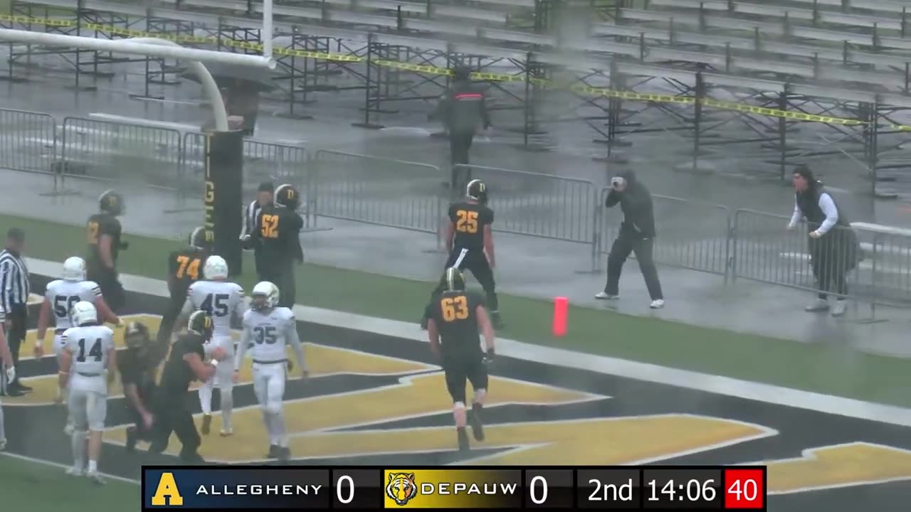 October 26, 2019 - DePauw vs. Allegheny College Football Highlights