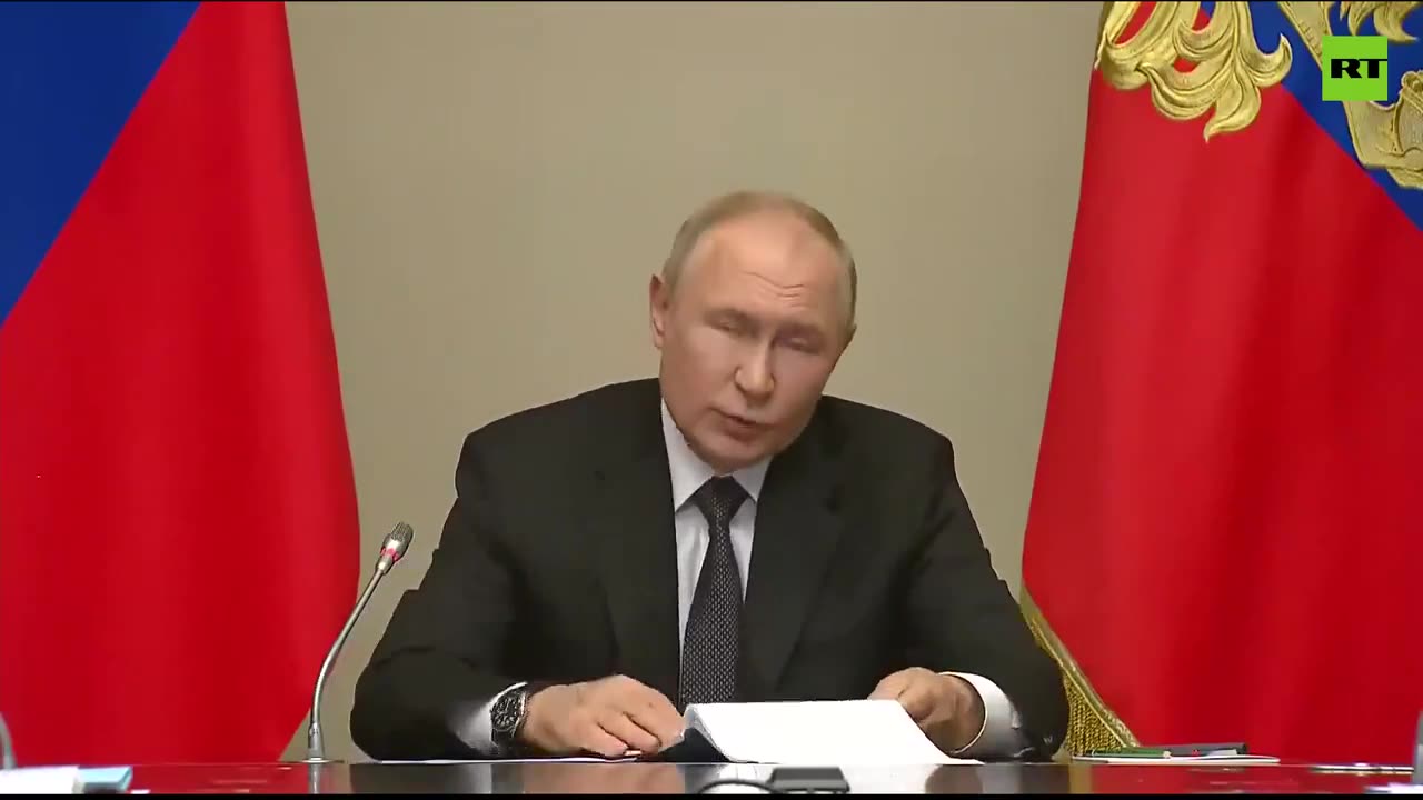 Russian President Putin says Ukraine is "following the will of the West and its masters."