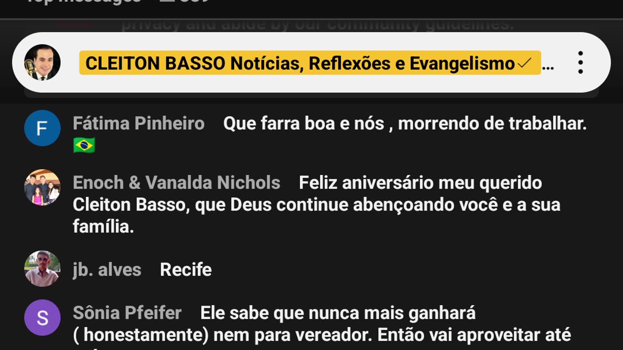 Cleiton Basso menciona o nome de Enoque e Vanalda ao vivo