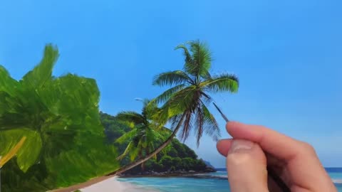 Painting a Tropical Beach Time Lapse