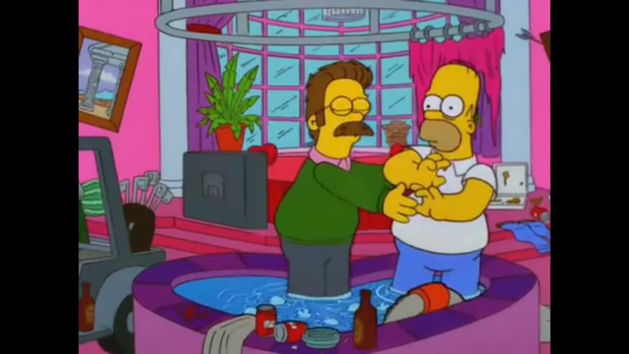 the simpsons flanders and homer goes to vegas.