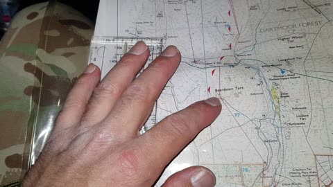The route I'm walking today. Night hiking