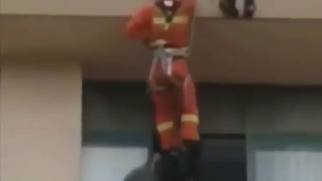 fireman saving people