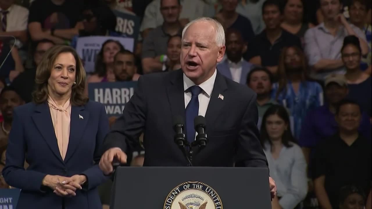 VP Hopeful Tim Walz Gives First Speech In Pennsylvania