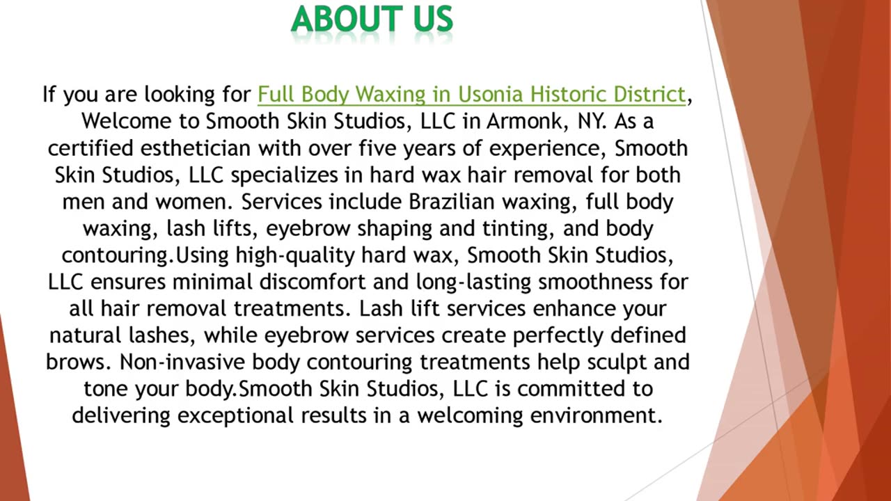 If you are looking for Full Body Waxing in Usonia Historic District