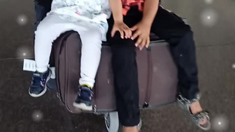 kids having fun | kids were enjoying at Airport