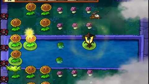 Plants vs Zombies Aventura Niebla Nivel 4 6