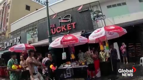 Thailand's annual Songkran Water Festival kicks off with a splash in Bangkok.