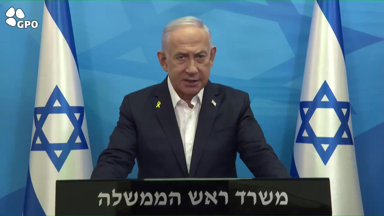 Declaración institucional del primer ministro de Israel Bibi sobre los 7 frentes de la guerra