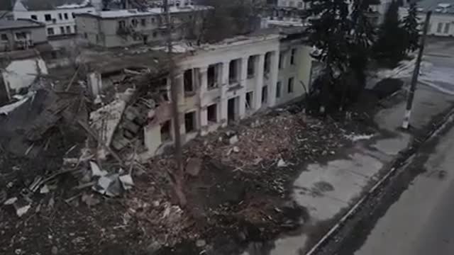 Drone Footage of Destroyed Ukrainian Town