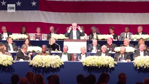 Comedian Jim Gaffigan Roasts Trump & Harris Like Never Before at Al Smith Dinner 2024