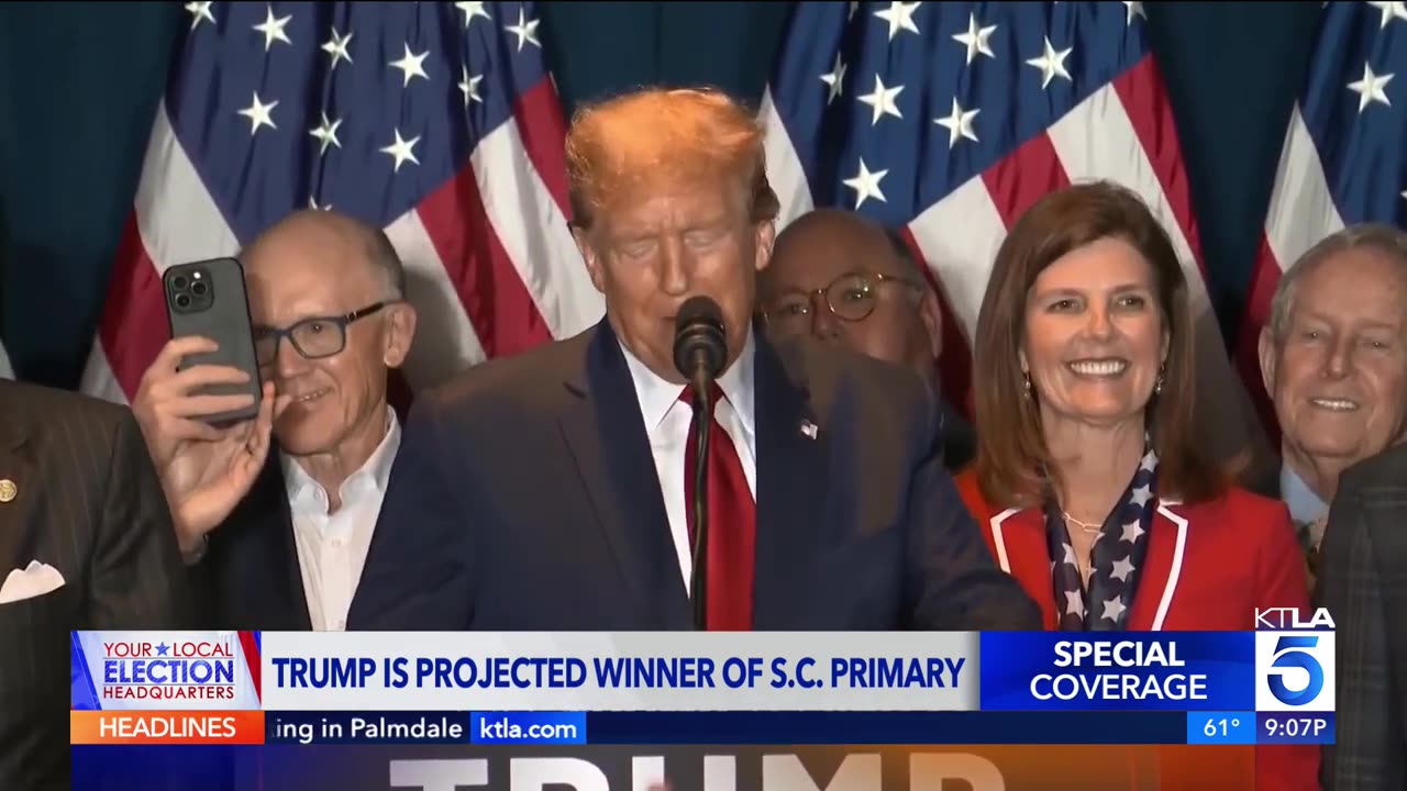 Former President Donald Trump beats Nikki Haley in her home state of South Carolina in the Republica