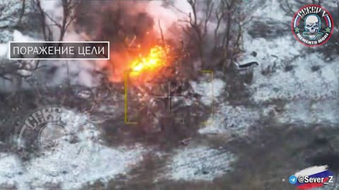 Video of the destruction of the position of the AFU machine gun crew.