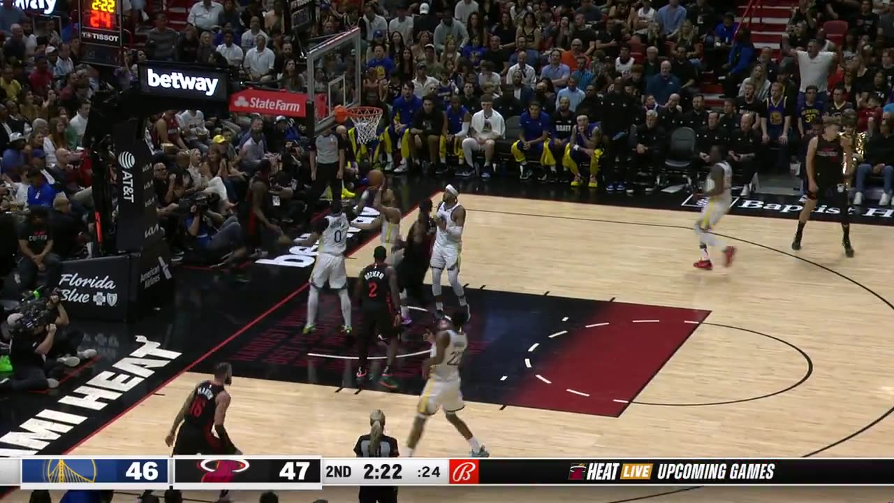 Adebayo's Defense Sparks Highsmith's Fast Break! (MIA vs. GSW)