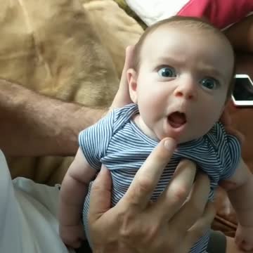 Adorable talking baby wants mommy to listen to her. Hilarious!