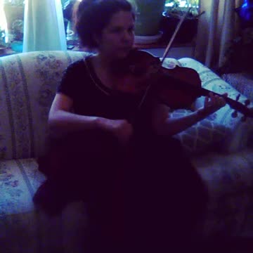 Ms. Lauren Garrett playing her violin