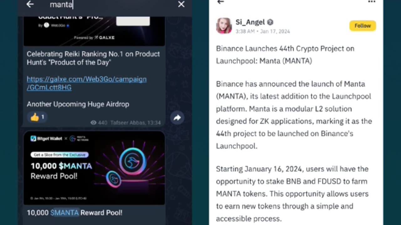 Manta Network Binance Listing #mantanetwork #binance #cryptoairdrop #btchalving