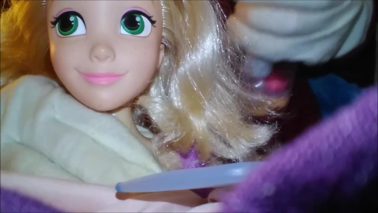 Combing and Spraying Doll Hair