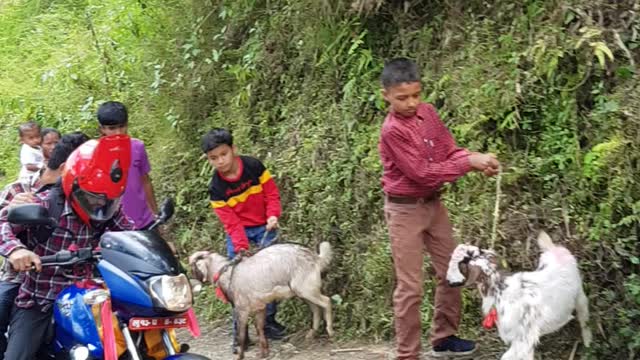 Dangerous road in Nepalese hill