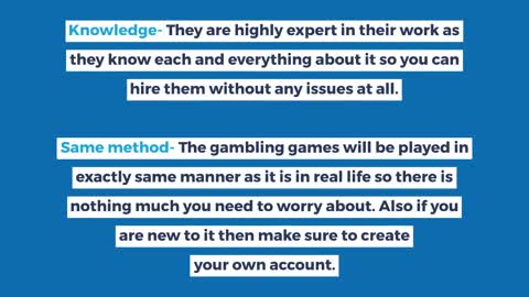 Online Gambling-Reasons to hire agent