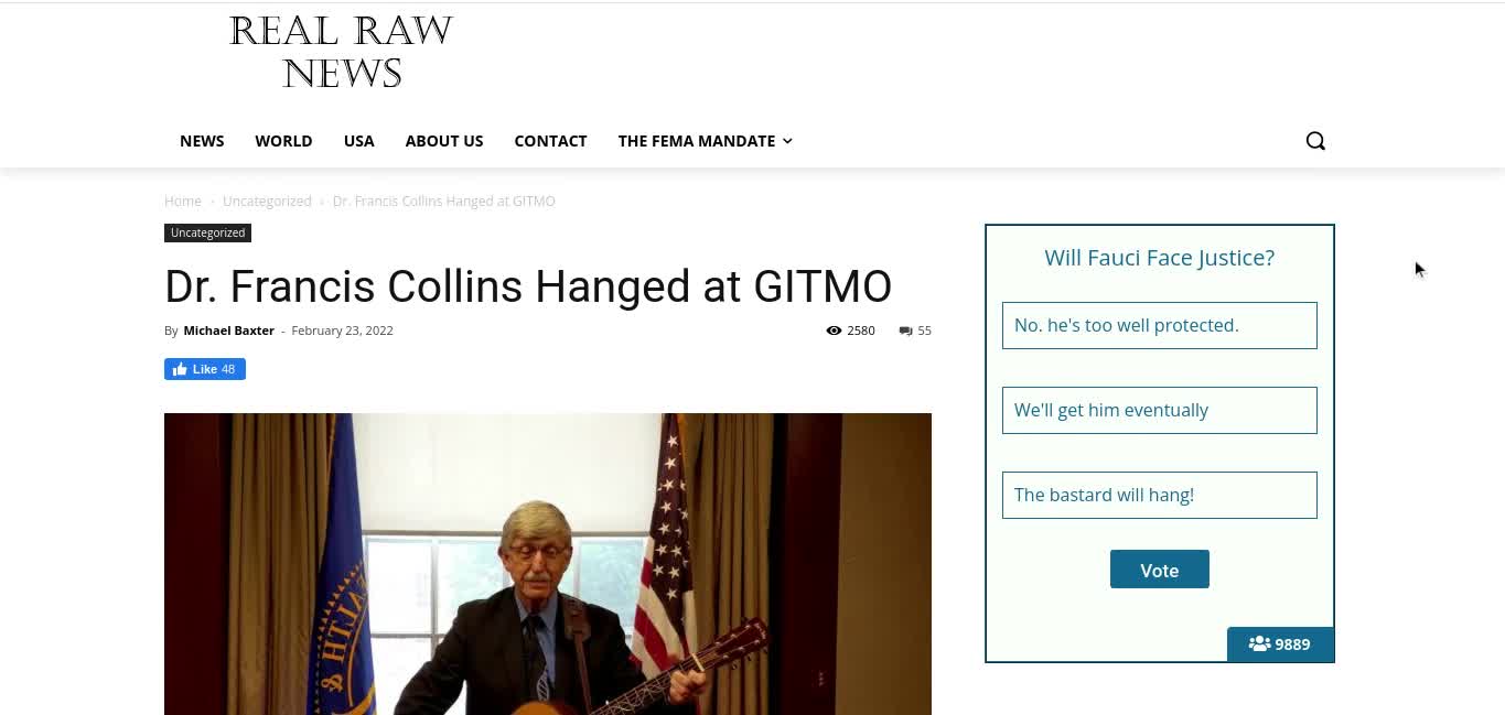 Dr. Francis Collins Hanged @ GITMO