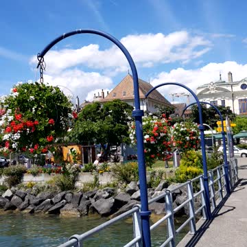Inline skating in Switzerland near the lake
