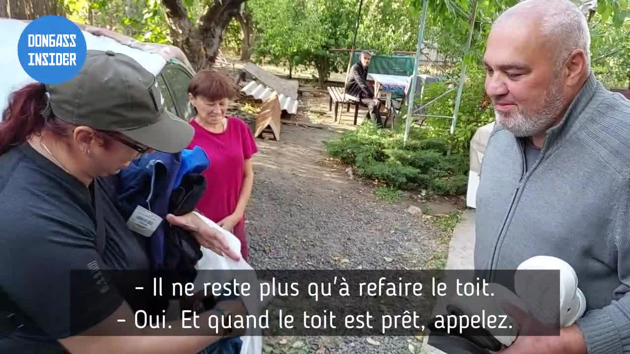 Marioupol - Aide humanitaire pour Nikolaï dont le toit est détruit