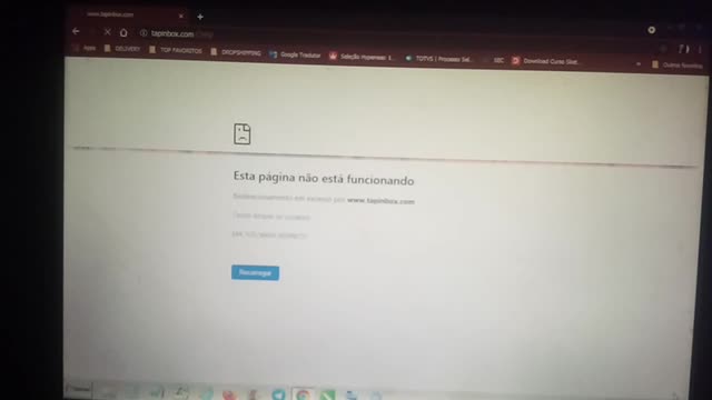 TapInbox Erro - Fora do ar