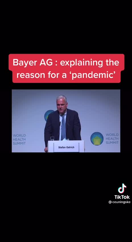 Bayer AG COVID-19 Pandemic was for the DEATH VAX
