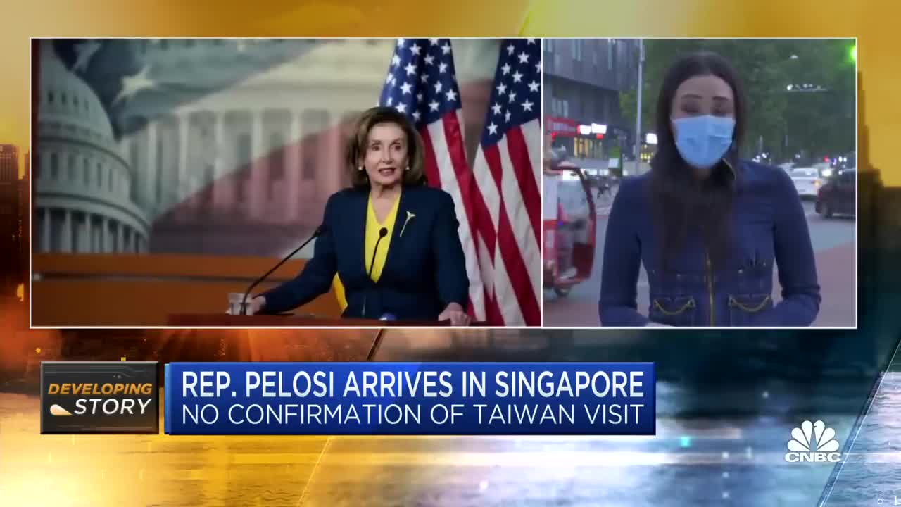 Rep. Nancy Pelosi arrives in Singapore; no confirmation on Taiwan visit