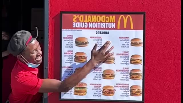 Boys get burgers straight from the menu!