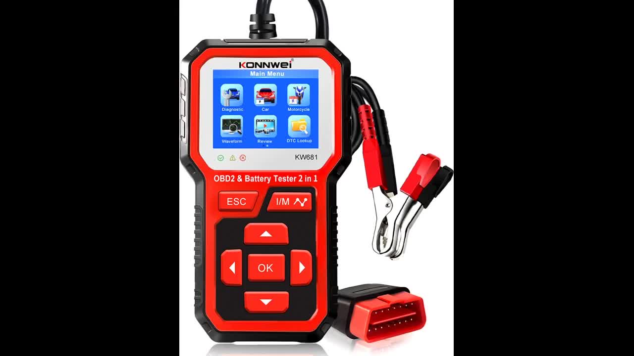 Review: KONNWEI KW808 Auto OBDII Code Reader 2.8"Large Screen OBD2 Scanner with Full Diagnostic...