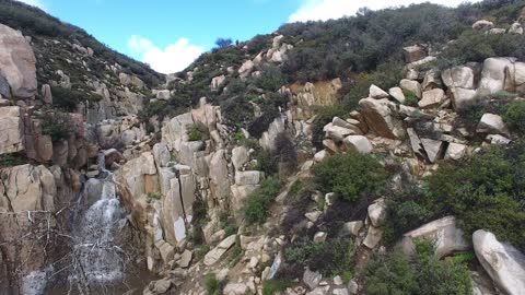 View of Ortega Falls starting from Ortega Highway