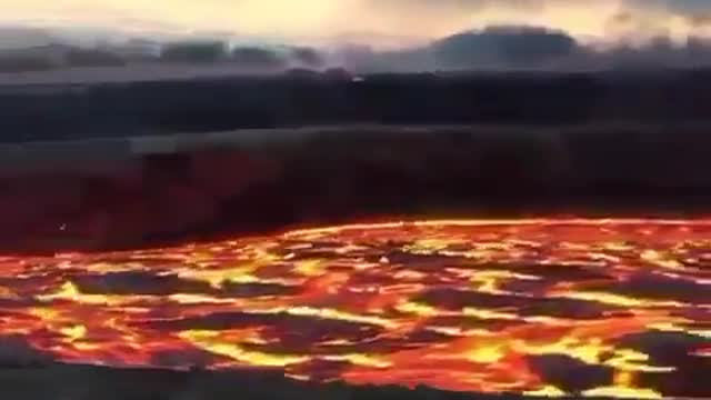 volcanic lava in Hawaii.