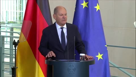 President Biden and Chancellor Olaf Scholz of Germany Deliver Joint Statements to the Press