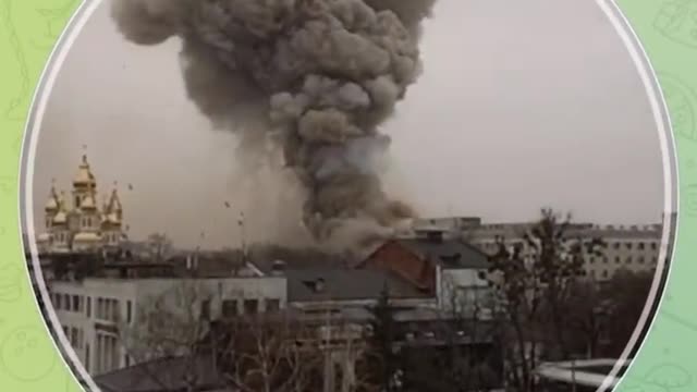 Kalibr Cruise Missile Obliterates Building In Kharkiv