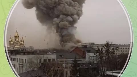 Kalibr Cruise Missile Obliterates Building In Kharkiv