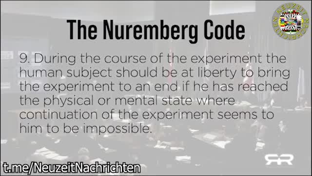 ⚠️ Reese Report - Die Impfung ist ein Verstoß gegen alle 10 Punkte des Nürnberger Kodex!!