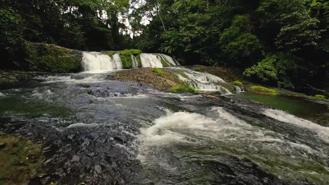 Water Rain fall in river