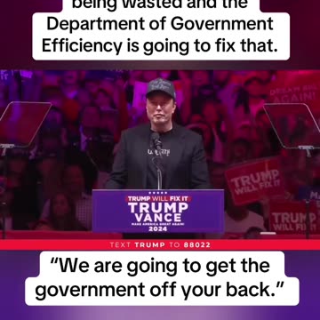 Elon Musk: “Your Money is Being Wasted!” at Trump Rally