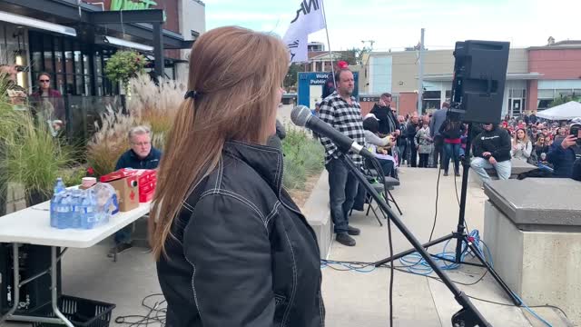 Suzanne Coles- Speaks at the Waterloo Region Freedom Rally