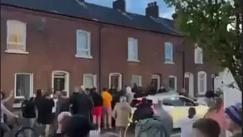 Locals are out in force at the same place in Belfast where a womman was attacked by a feral invader