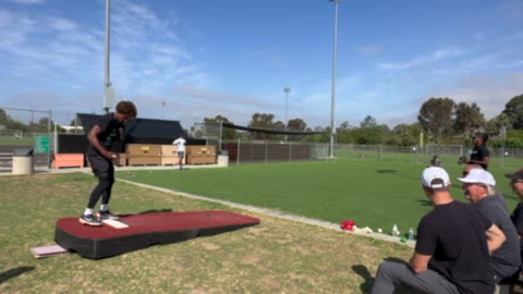 Miles Garrett Post TJ Bullpen with Tom House - August 2023